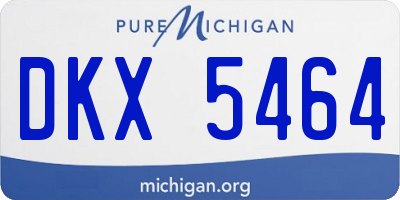 MI license plate DKX5464