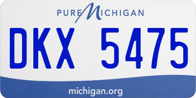 MI license plate DKX5475