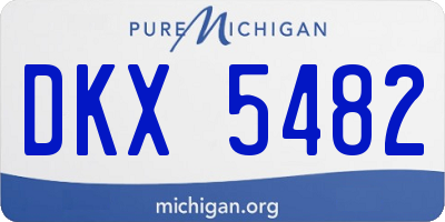 MI license plate DKX5482