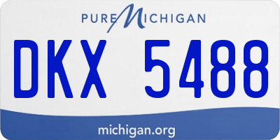 MI license plate DKX5488