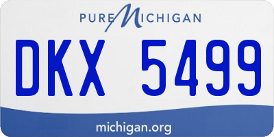 MI license plate DKX5499
