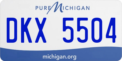 MI license plate DKX5504