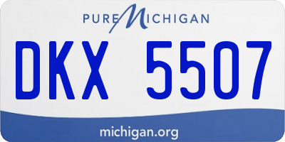 MI license plate DKX5507