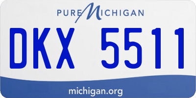 MI license plate DKX5511