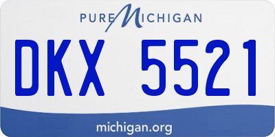 MI license plate DKX5521