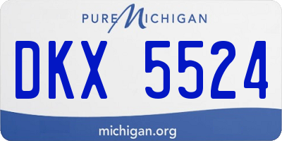 MI license plate DKX5524