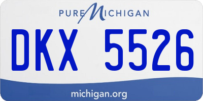 MI license plate DKX5526
