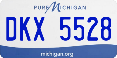 MI license plate DKX5528