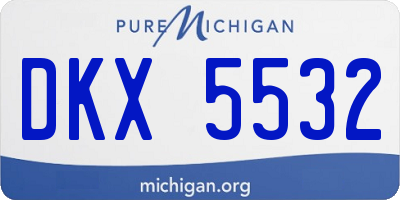 MI license plate DKX5532