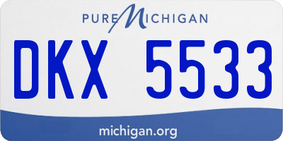 MI license plate DKX5533