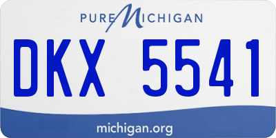 MI license plate DKX5541
