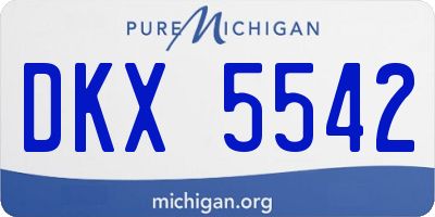 MI license plate DKX5542