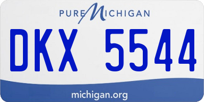 MI license plate DKX5544