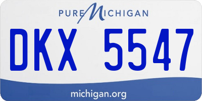 MI license plate DKX5547