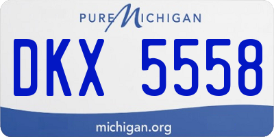 MI license plate DKX5558