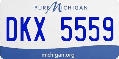 MI license plate DKX5559