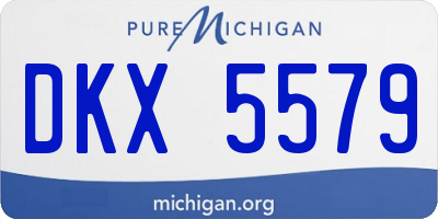 MI license plate DKX5579