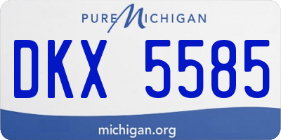MI license plate DKX5585