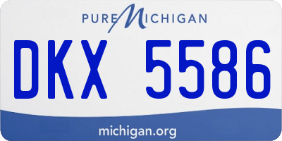 MI license plate DKX5586