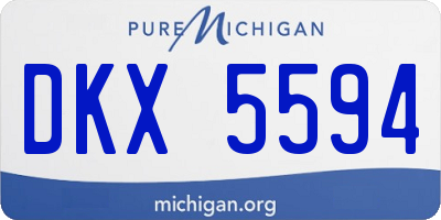 MI license plate DKX5594