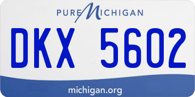 MI license plate DKX5602