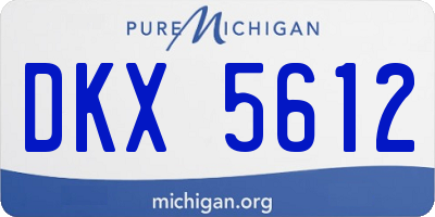 MI license plate DKX5612