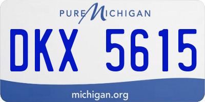 MI license plate DKX5615