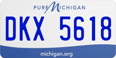 MI license plate DKX5618