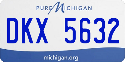 MI license plate DKX5632