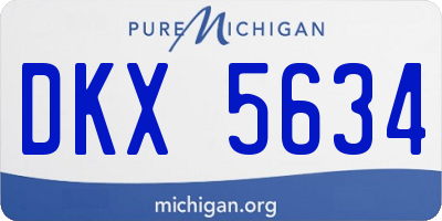 MI license plate DKX5634