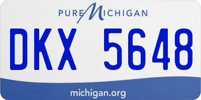 MI license plate DKX5648