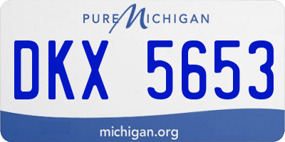 MI license plate DKX5653