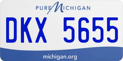 MI license plate DKX5655
