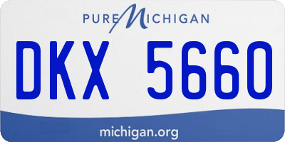 MI license plate DKX5660