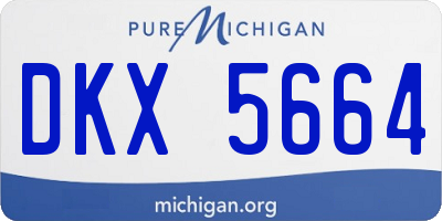 MI license plate DKX5664