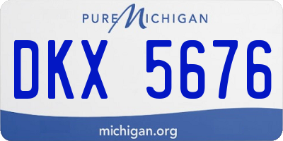 MI license plate DKX5676