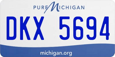 MI license plate DKX5694