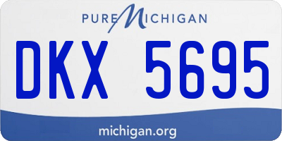 MI license plate DKX5695
