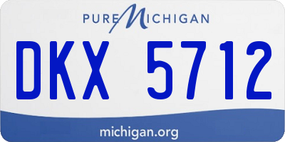 MI license plate DKX5712