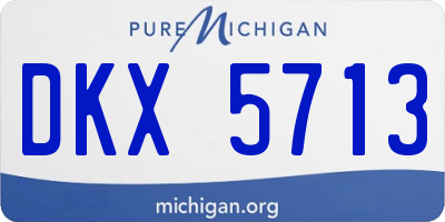 MI license plate DKX5713