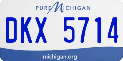 MI license plate DKX5714