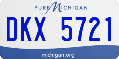 MI license plate DKX5721