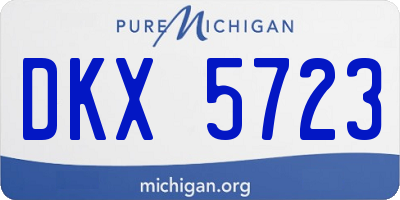 MI license plate DKX5723