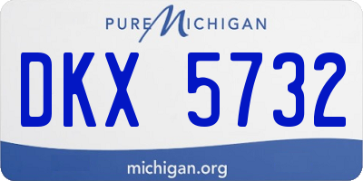 MI license plate DKX5732