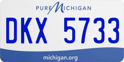 MI license plate DKX5733