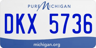 MI license plate DKX5736
