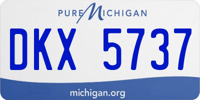 MI license plate DKX5737