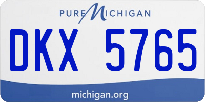 MI license plate DKX5765