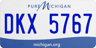 MI license plate DKX5767