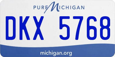 MI license plate DKX5768